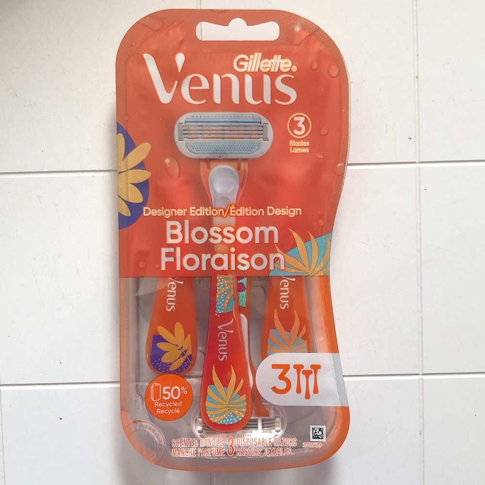 Gillette Venus Blossom 3-Blade Disposable Razors - Orange Floral